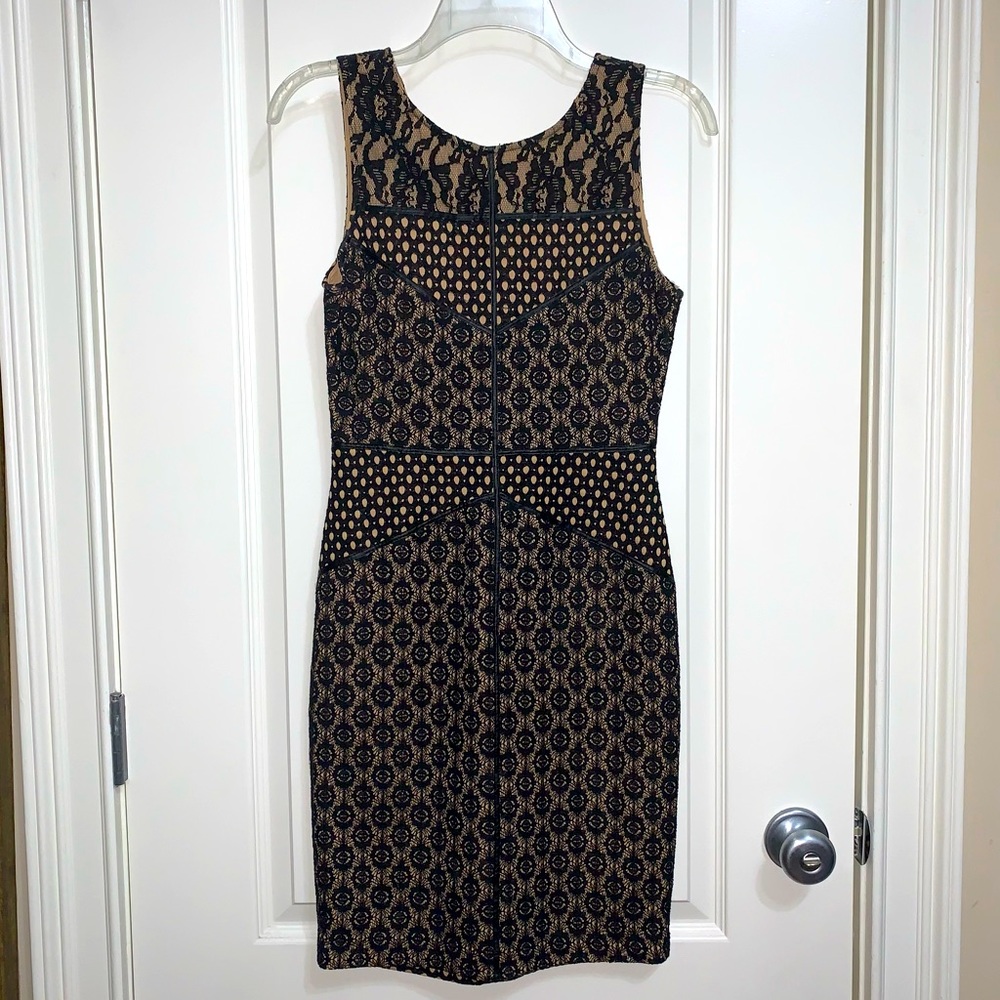 LIKE NEW Forever 21 Contemporary Suit Dress SZ XS Faux Leather Detailing
